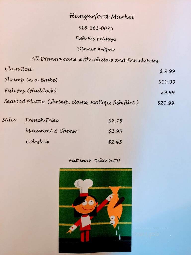 Hungerford Market - Altamont, NY menu_pic
