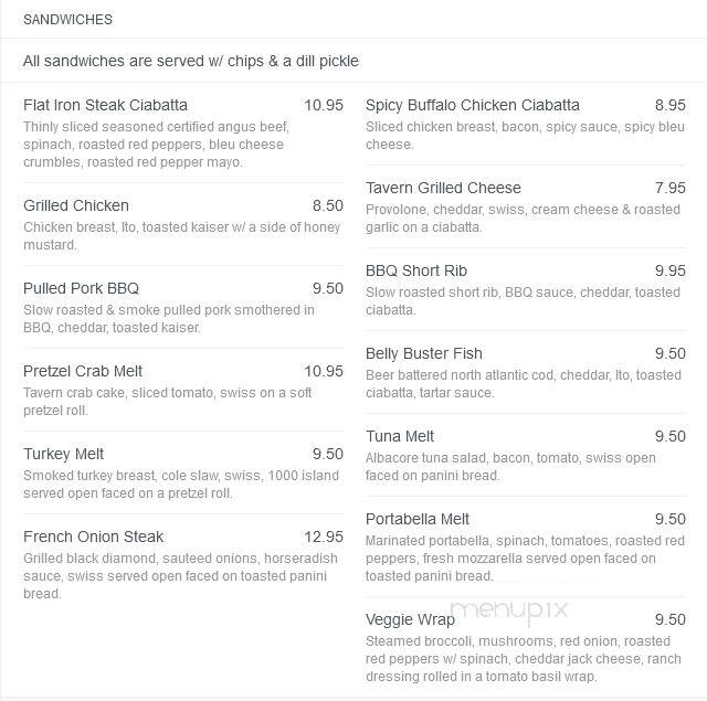 Shorty's Bar - Kutztown, PA menu_pic