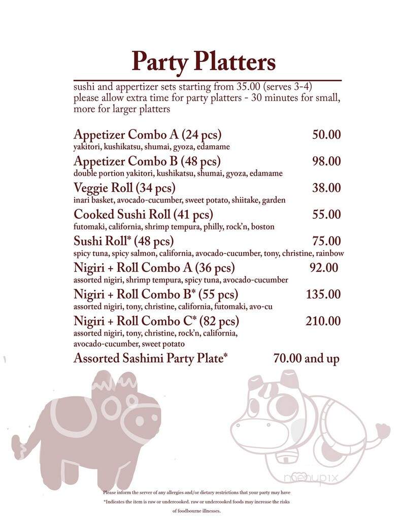 Hana Japan - Newburyport, MA menu_pic