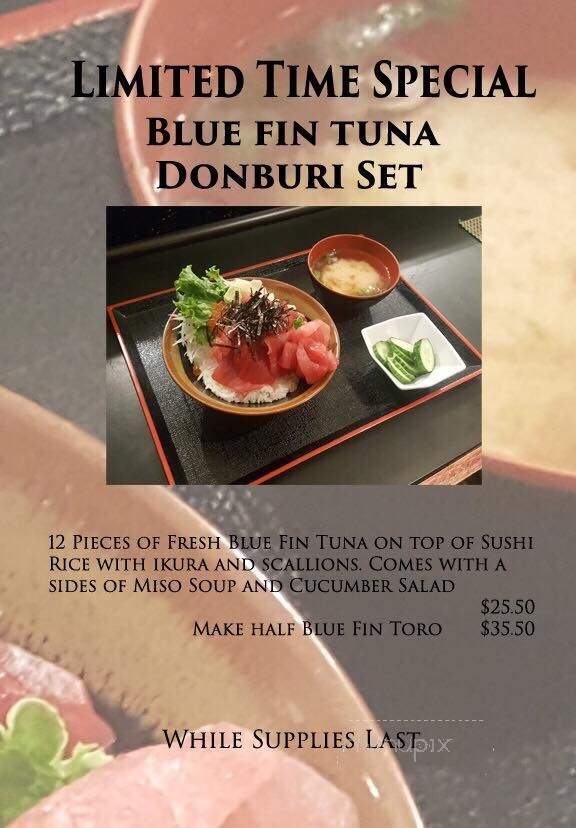 Hana Japan - Newburyport, MA menu_pic