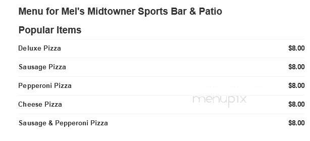 Mel's Midtowner - River Falls, WI menu_pic