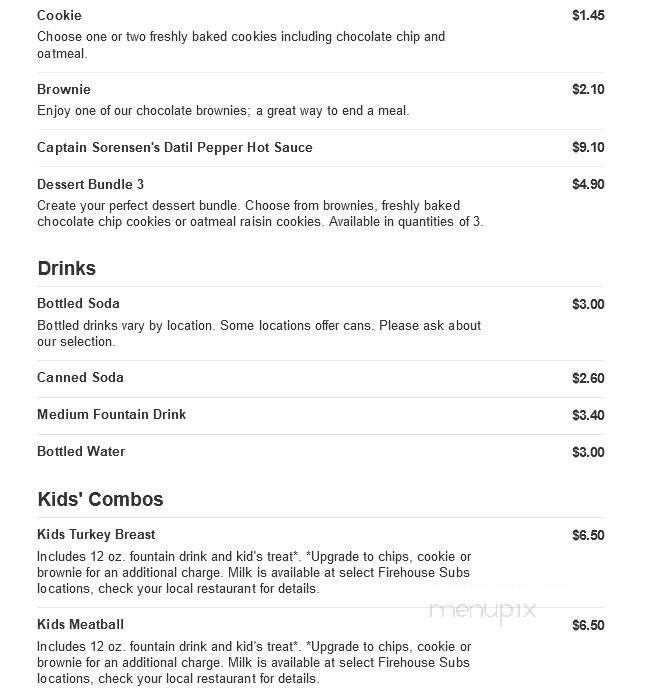 Firehouse Subs - Decatur, AL menu_pic