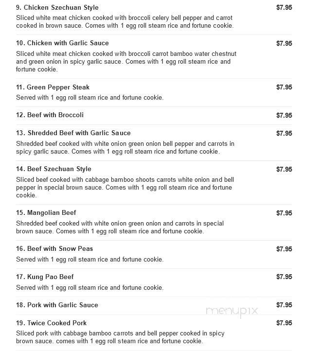 China Pavilion - Irving, TX menu_pic