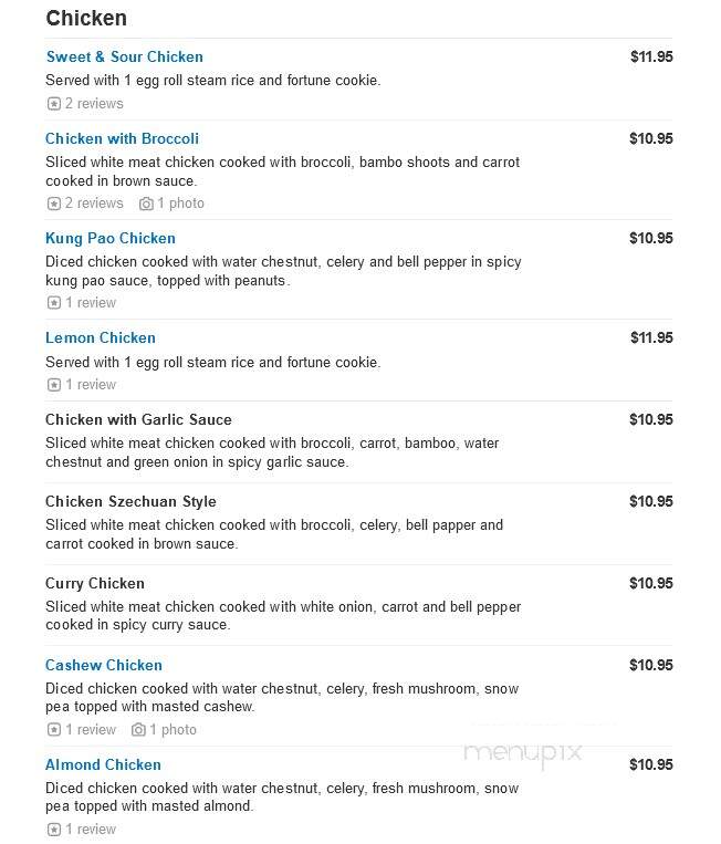 China Pavilion - Irving, TX menu_pic