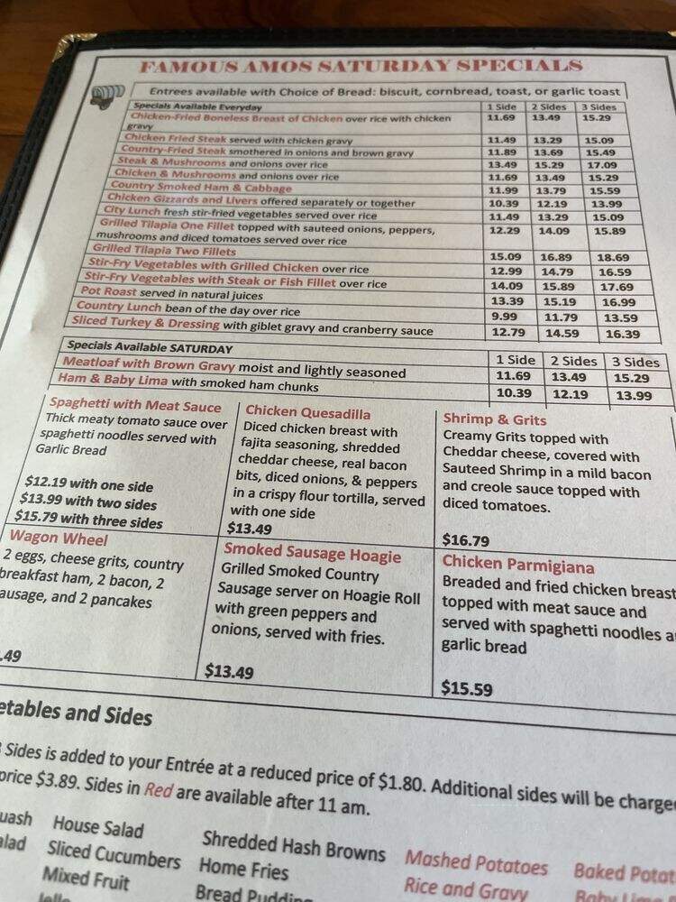 Famous Amos Restaurant - Jacksonville, FL menu_pic