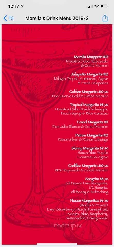 Morelia Mexican Restaurant - Newark, DE menu_pic