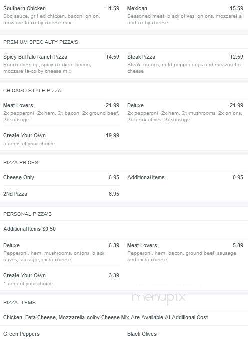 Mary's Pizzeria - Jackson, MI menu_pic