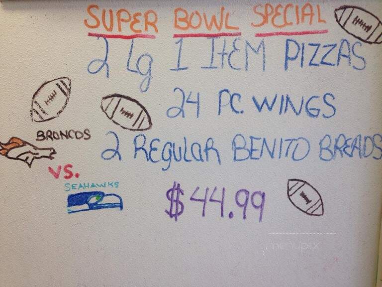 Benito's Pizza - New Boston, MI menu_pic