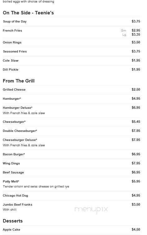 Teenie's Deli - Detroit, MI menu_pic