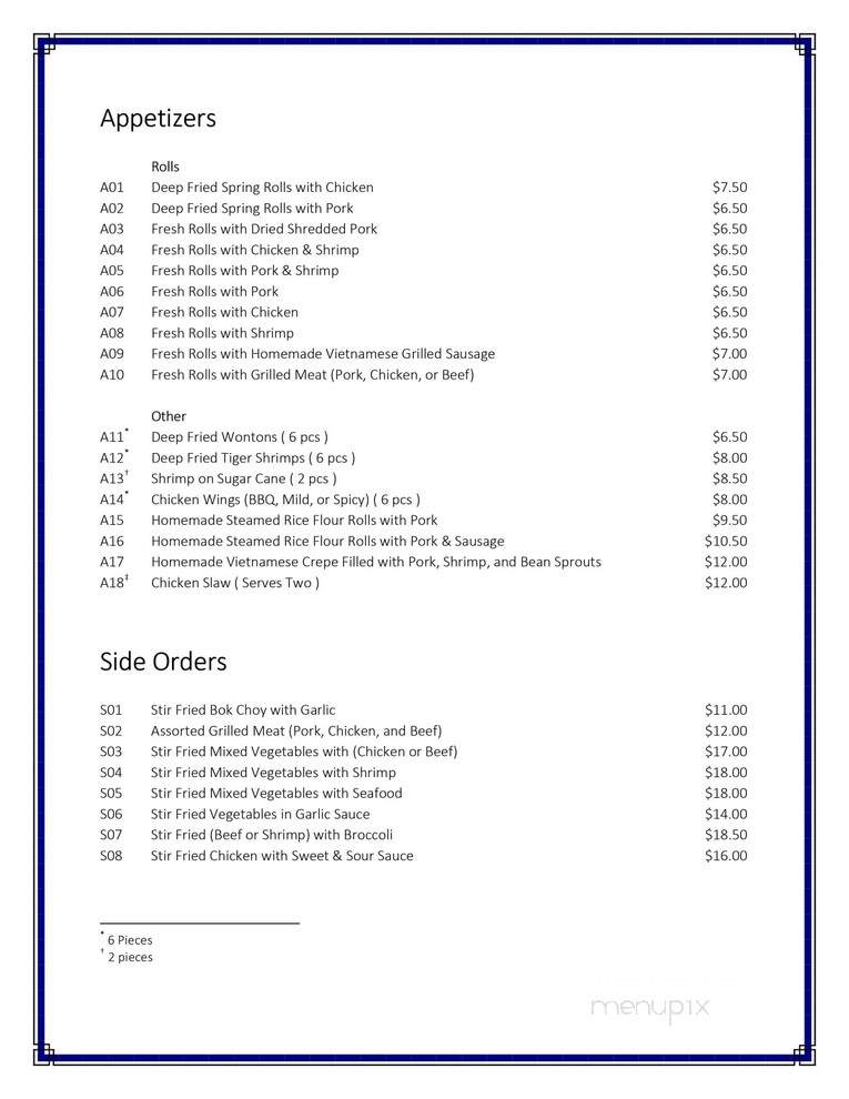 Saigon On Brant - Burlington, ON menu_pic
