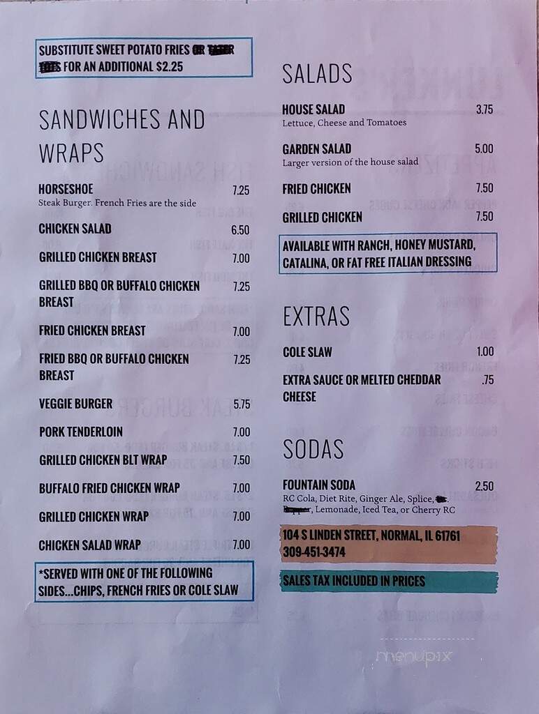 Lunker's - Normal, IL menu_pic