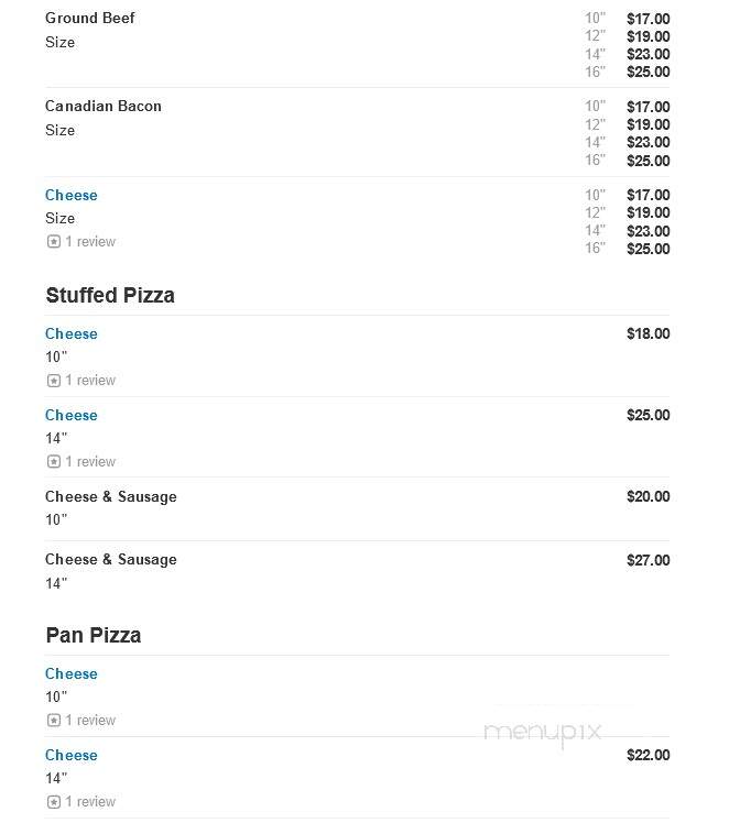 Benny's Place - Lynwood, IL menu_pic