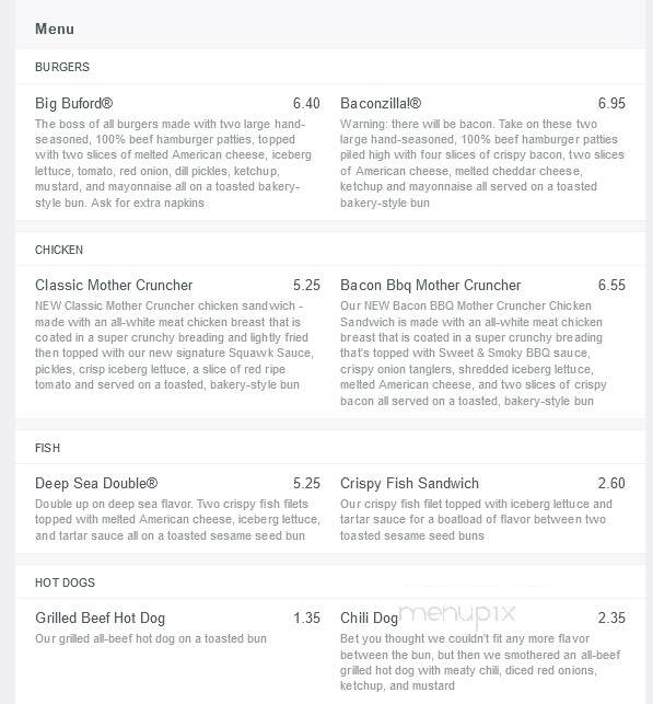Rally's Hamburgers - Owensboro, KY menu_pic