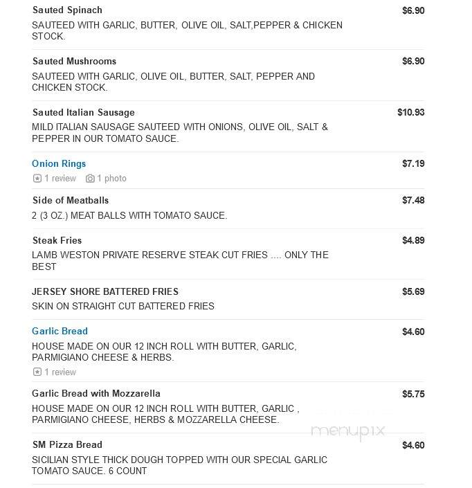 Vinny's Pizzeria & Sub Shop - Baltimore, MD menu_pic