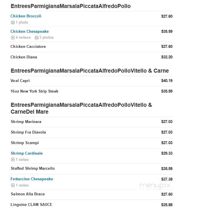 Vinny's Pizzeria & Sub Shop - Baltimore, MD menu_pic