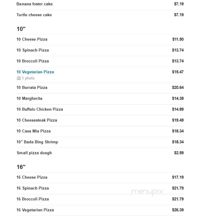 Vinny's Pizzeria & Sub Shop - Baltimore, MD menu_pic