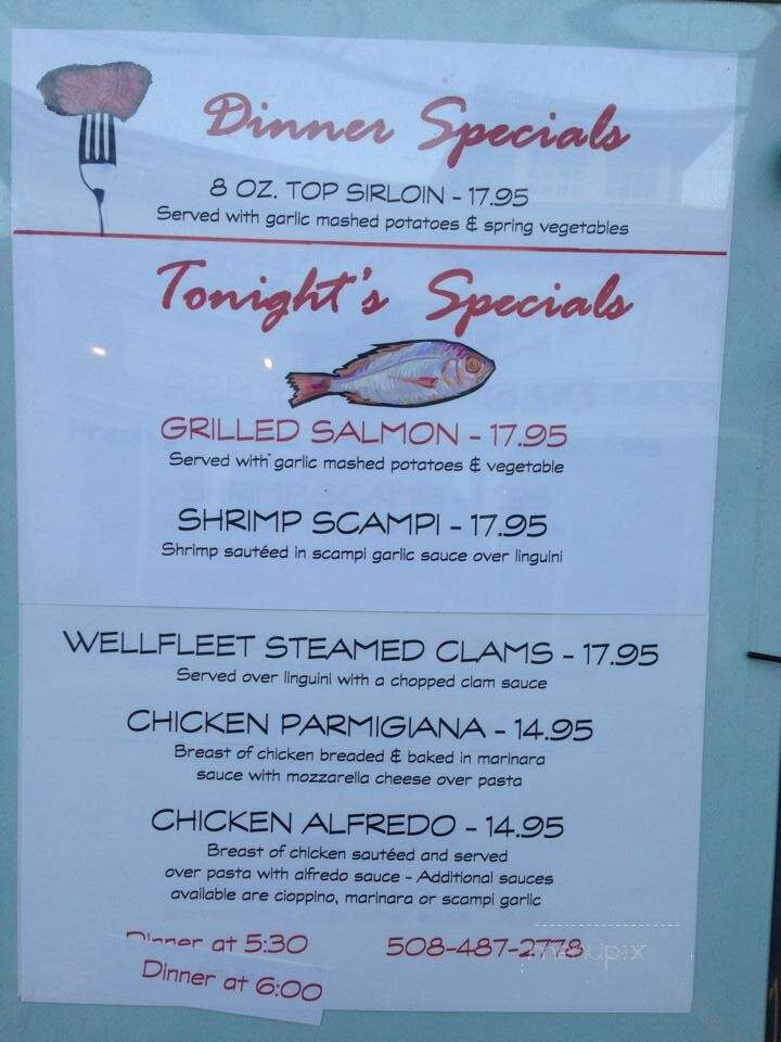 Vorelli's Restaurant - Provincetown, MA menu_pic