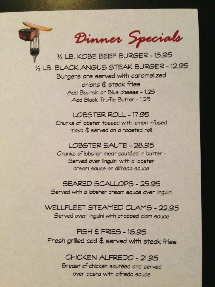 Vorelli's Restaurant - Provincetown, MA menu_pic