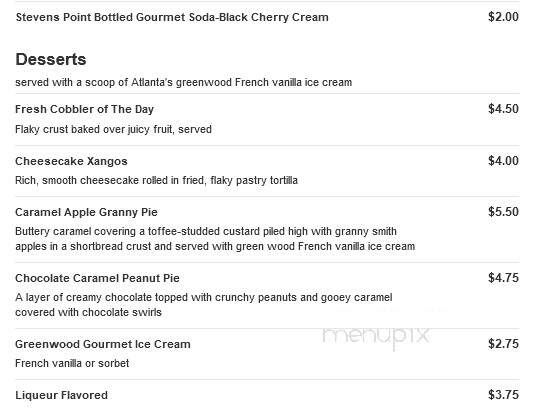 Cross Creek Cafe - Atlanta, GA menu_pic