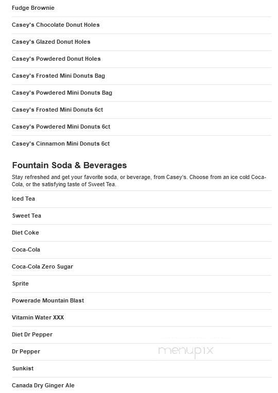Casey's General Store - Long Prairie, MN menu_pic