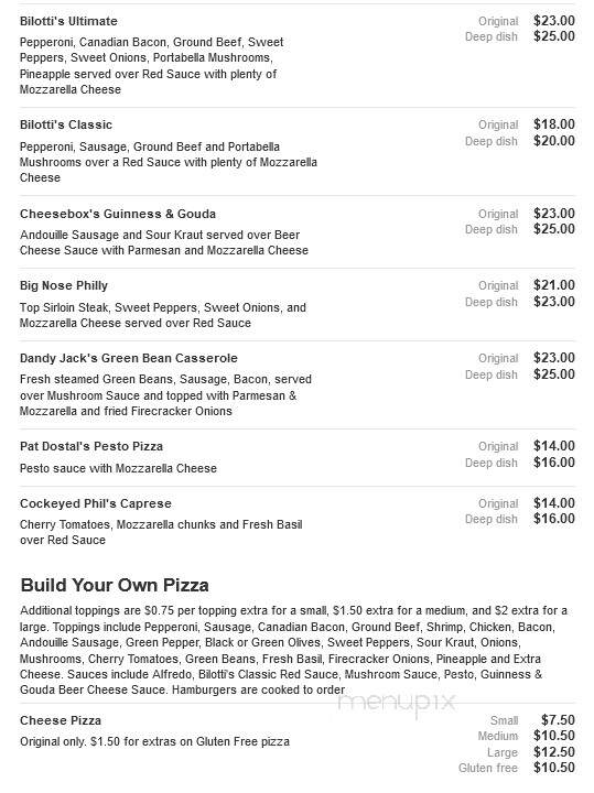 Bilotti's Italian Village - Rochester, MN menu_pic