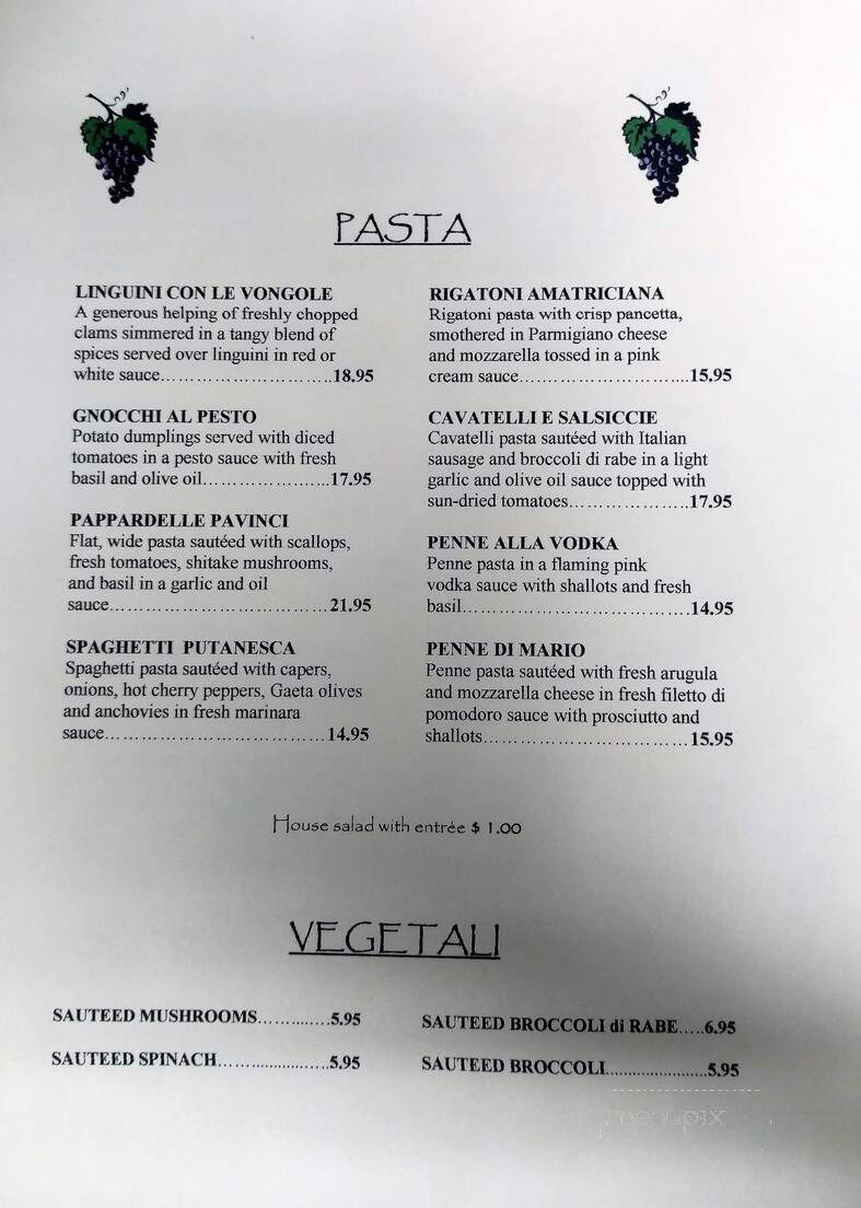 Pavinci Italian Grill - Hopatcong, NJ menu_pic
