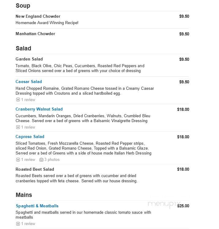 Panzone's Pizza & Pasta - Beach Haven, NJ menu_pic