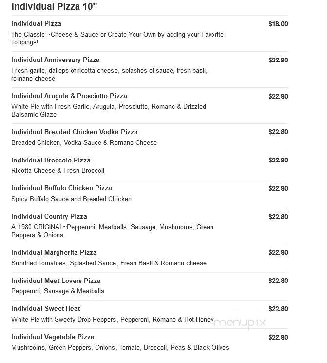 Panzone's Pizza & Pasta - Beach Haven, NJ menu_pic