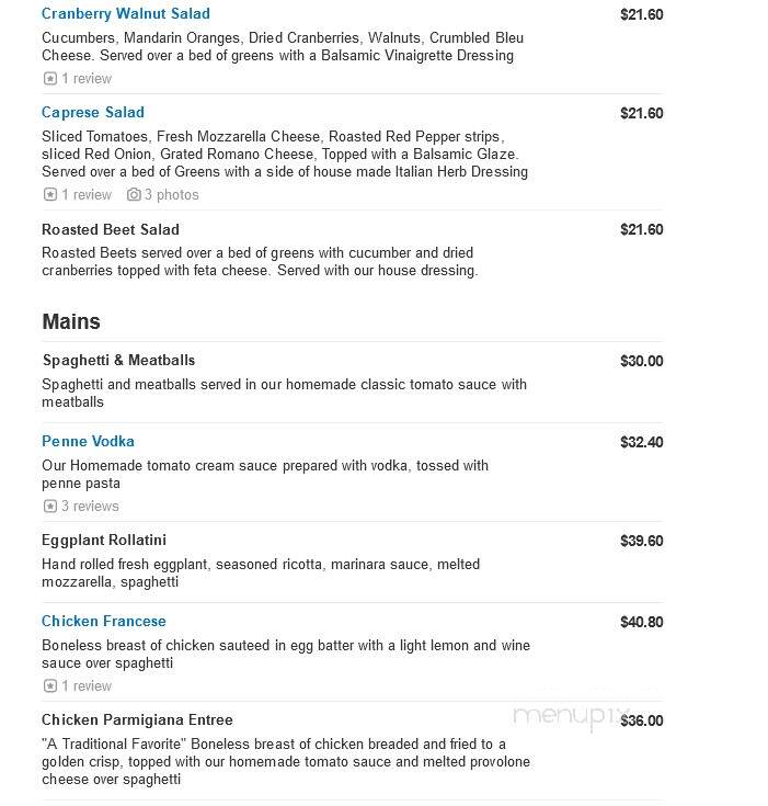 Panzone's Pizza & Pasta - Beach Haven, NJ menu_pic