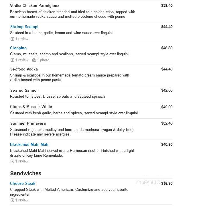 Panzone's Pizza & Pasta - Beach Haven, NJ menu_pic