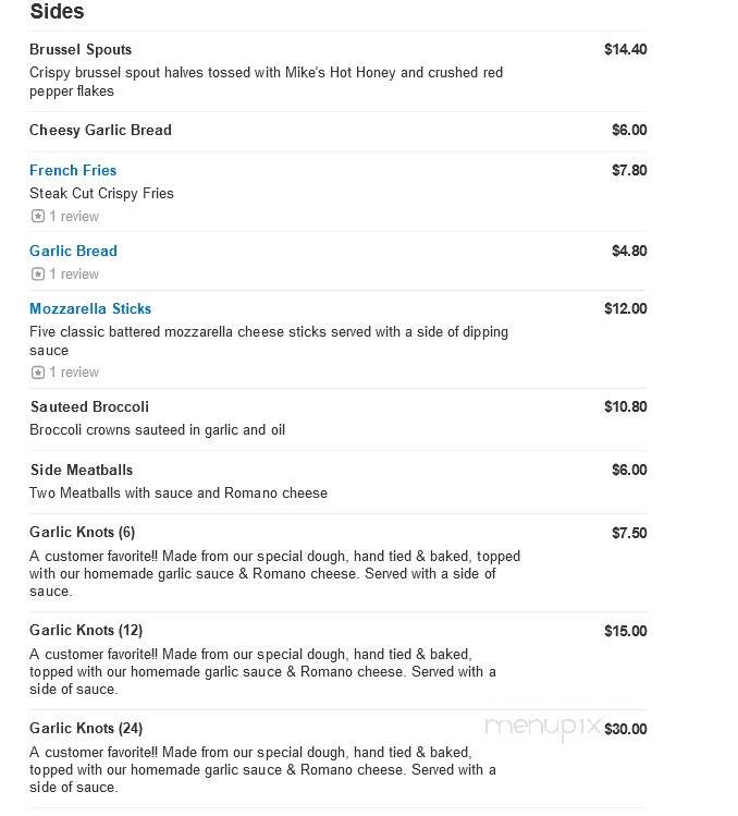 Panzone's Pizza & Pasta - Beach Haven, NJ menu_pic