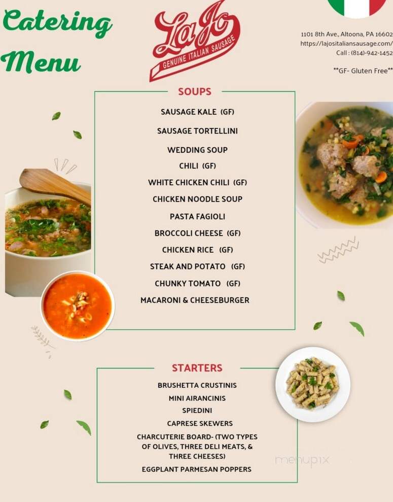 Columns - Altoona, PA menu_pic