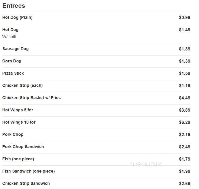 Corner Grill - Orangeburg, SC menu_pic
