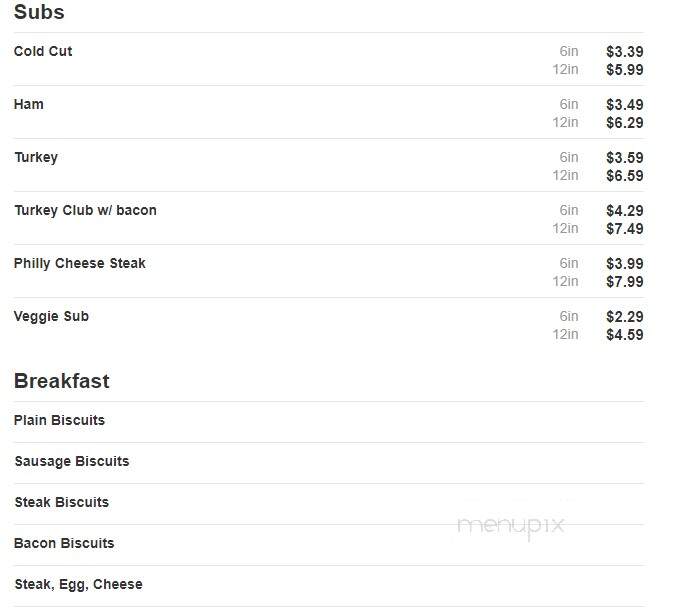 Corner Grill - Orangeburg, SC menu_pic