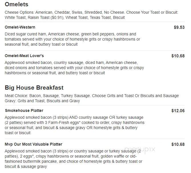 Huddle House - Dillon, SC menu_pic