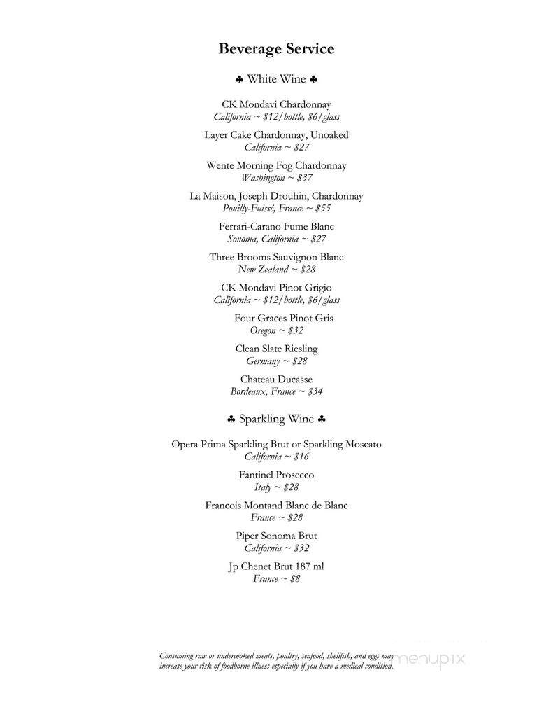Evins Mill Retreat - Smithville, TN menu_pic