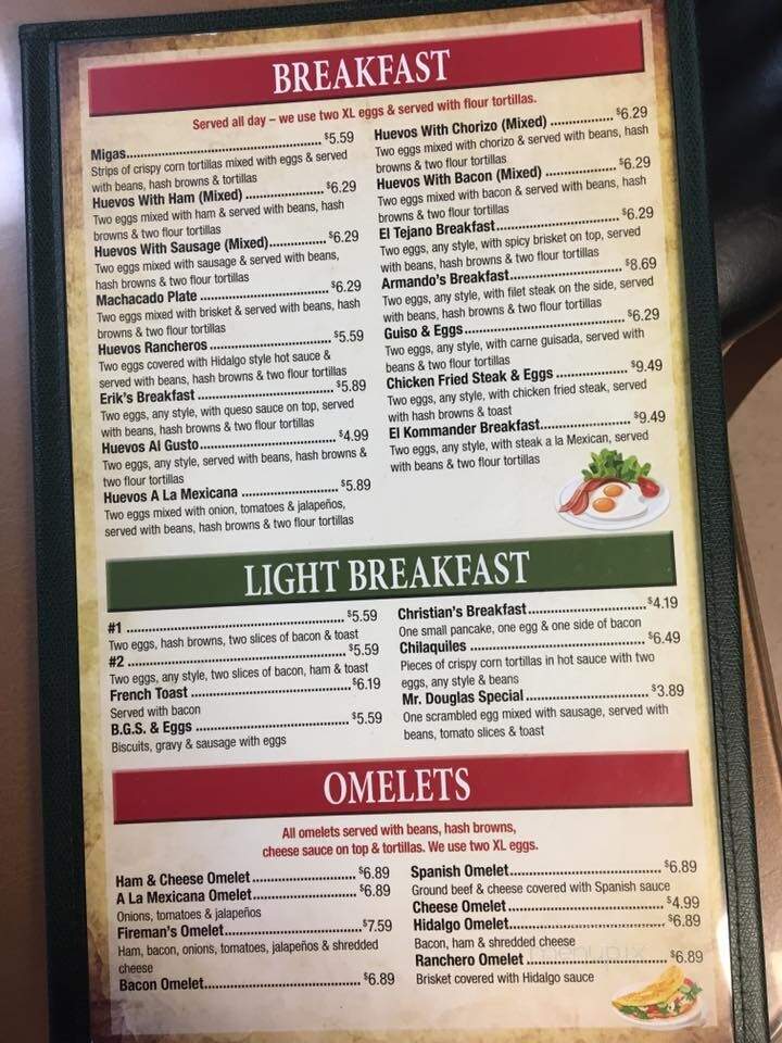 Hidalgo's Burritos - Coleman, TX menu_pic