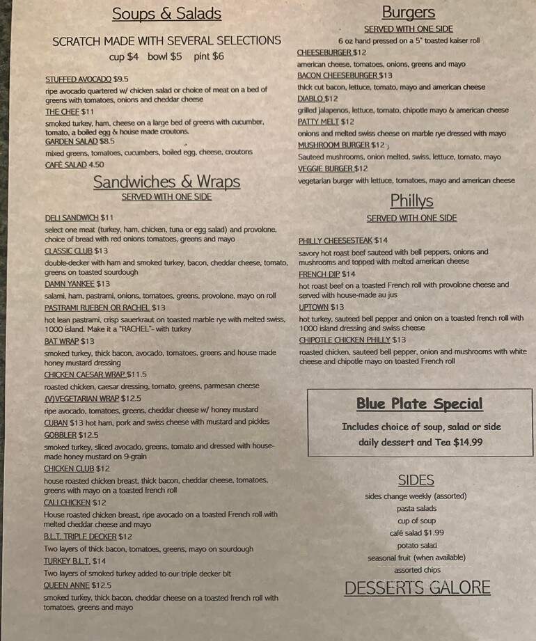 Kiefer's Cafe - Austin, TX menu_pic