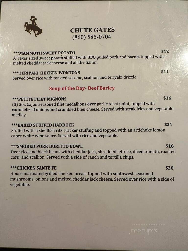 Chute Gates - Terryville, CT menu_pic