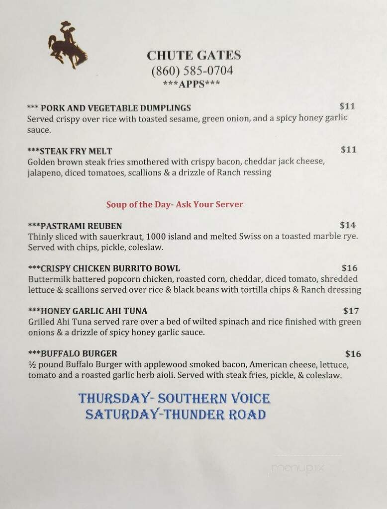 Chute Gates - Terryville, CT menu_pic