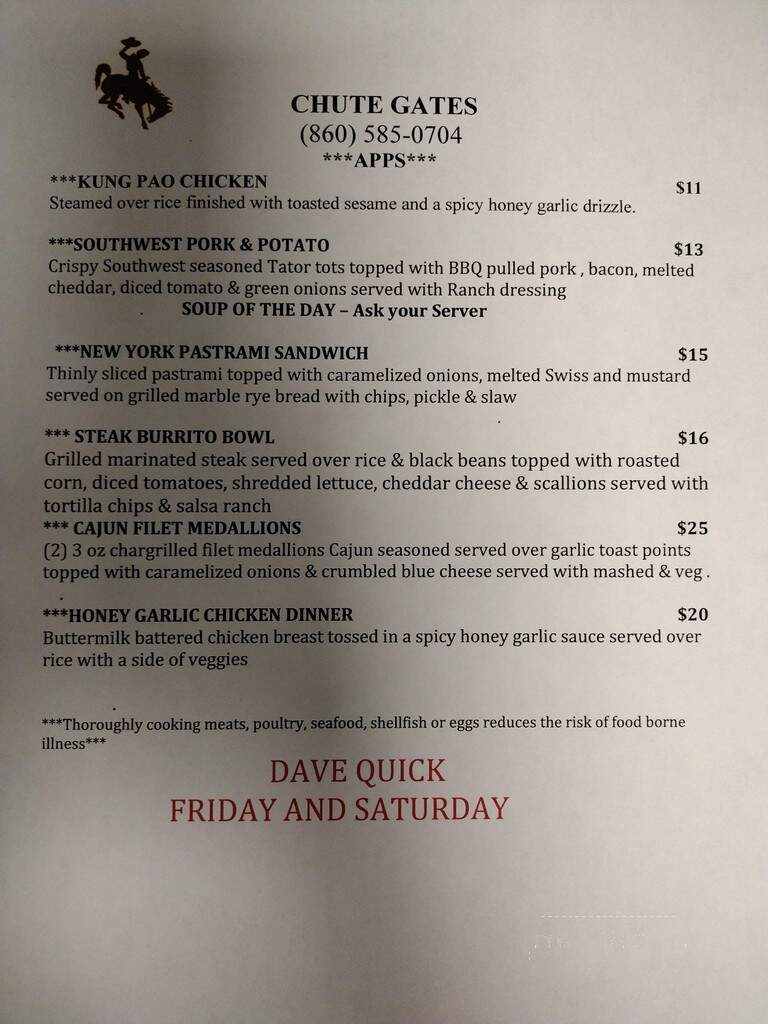 Chute Gates - Terryville, CT menu_pic