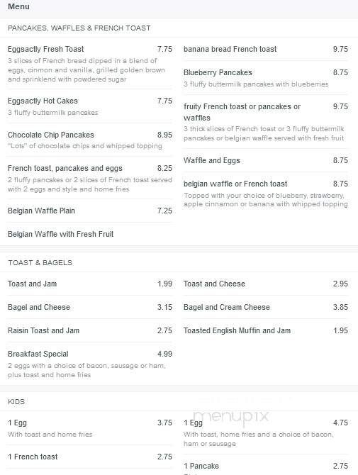 Eggsactly - Burlington, ON menu_pic