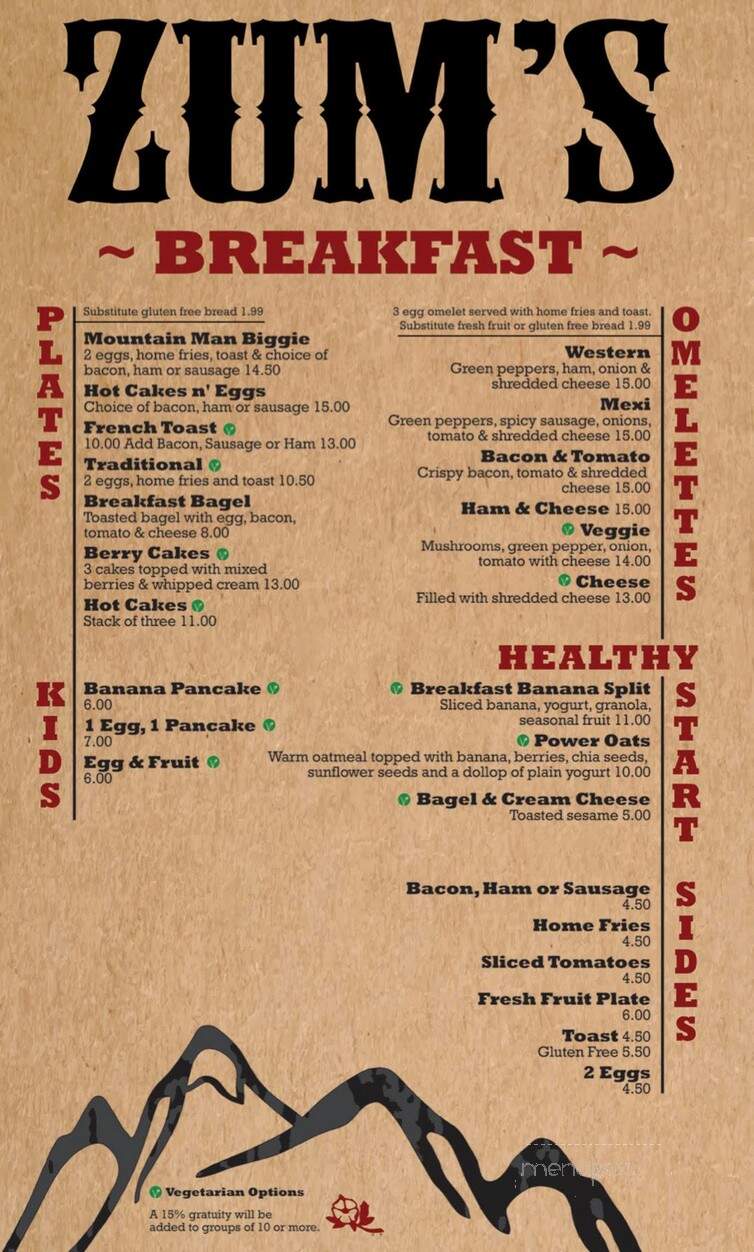 Zum's Restaurant and Mercantile - Waterton Park, AB menu_pic