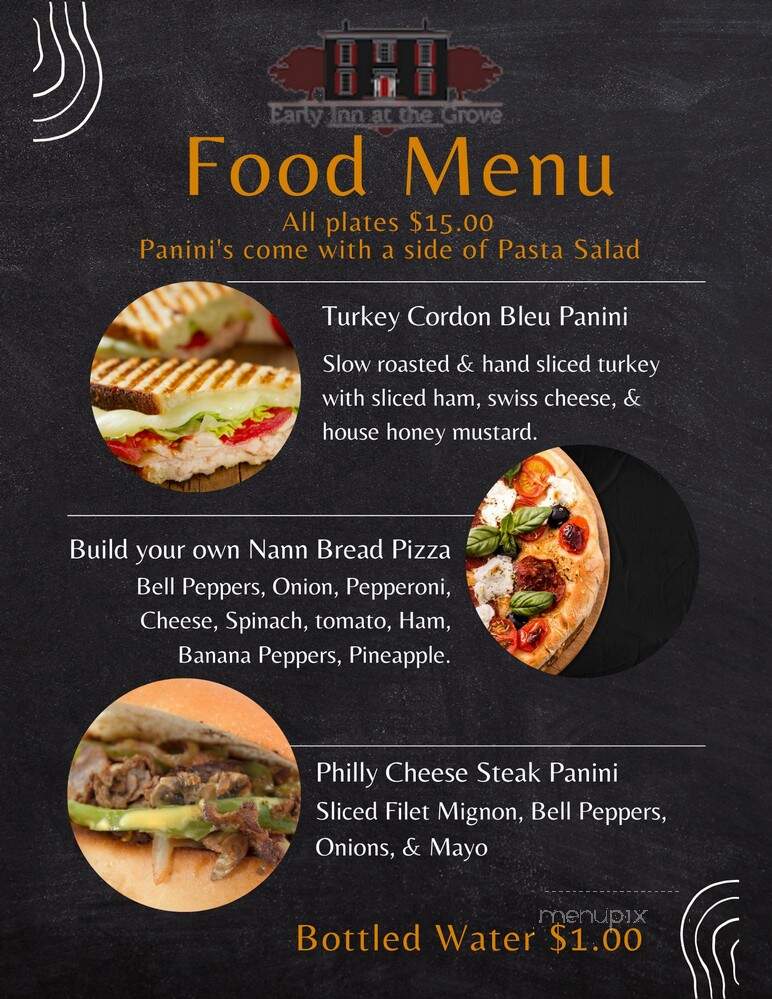 Early Inn at the Grove - Rocky Mount, VA menu_pic