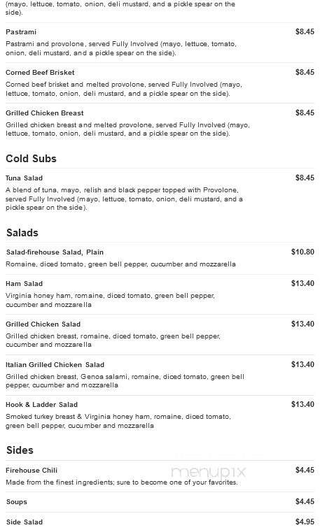 Firehouse Subs - Loveland, CO menu_pic