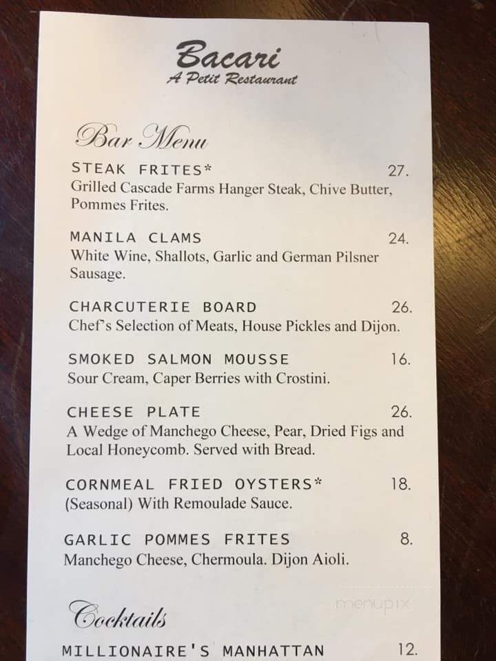 Bacari - Gresham, OR menu_pic