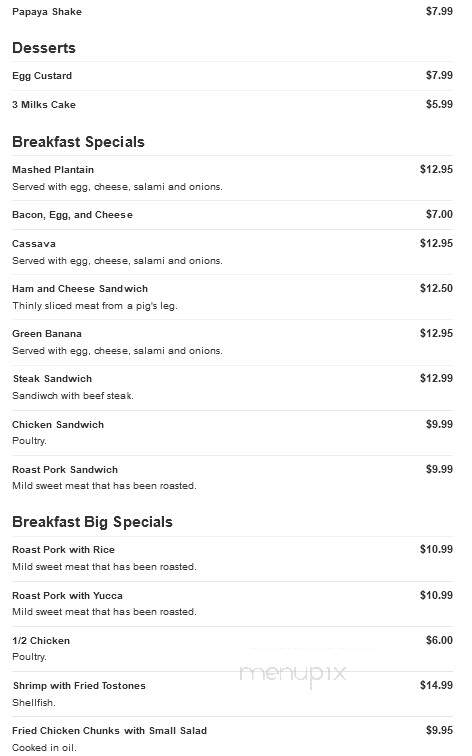 Toque De Sazon - Wilkes Barre, PA menu_pic