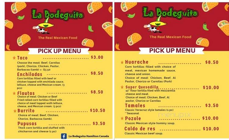 La Bodeguita - Hamilton, ON menu_pic