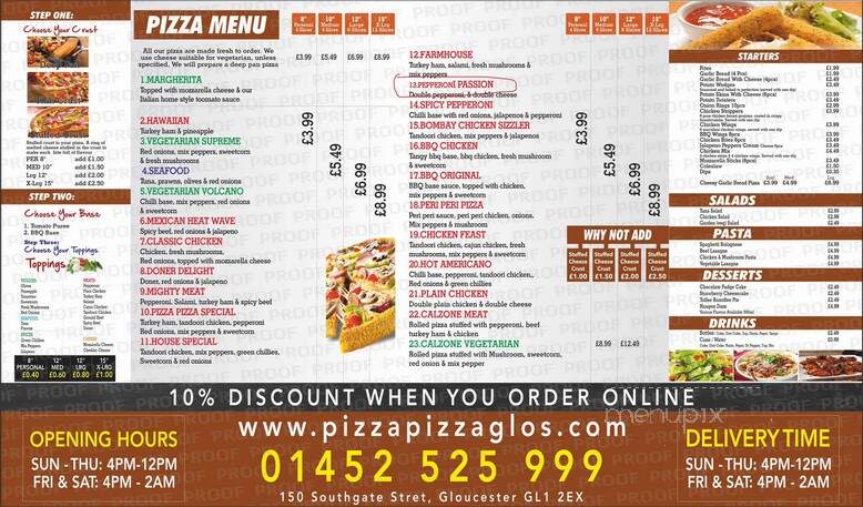 Pizza Pizza - Gloucester, ON menu_pic