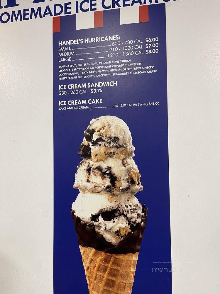 Handel's Homemade Ice Cream - Los Angeles, CA menu_pic